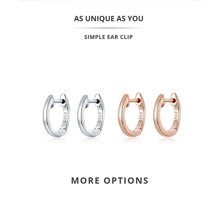 Cặp bông tai BAMOER bạc 925 thời trang đơn giản dành cho nữ