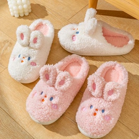 Dép Bông Đi Trong Nhà, Văn Phòng Làm Việc Hình Dáng Chú Thỏ Siêu Đáng Yêu