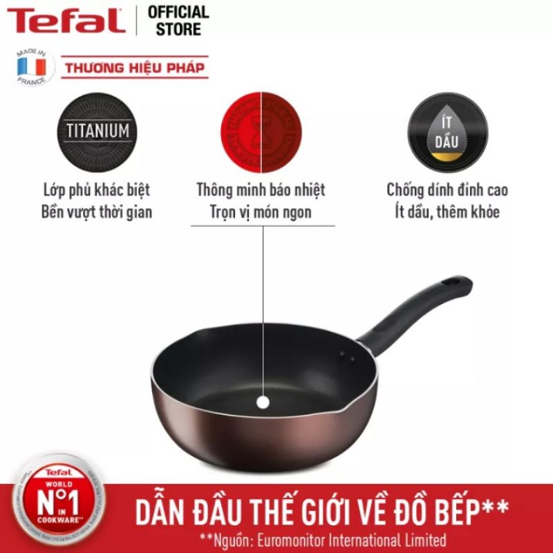 Chảo chiên sâu lòng chống dính đáy từ 24cm Tefal Day By Day G14364