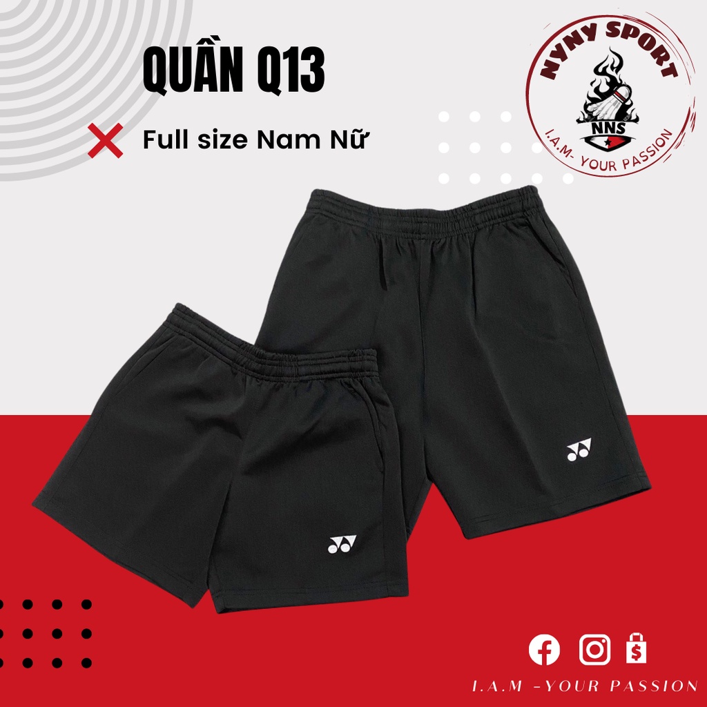 Quần thể thao Q13- quần đen phối màu/ co giãn thoải mái/ thấm hút tốt (cầu lông- bóng chuyền)