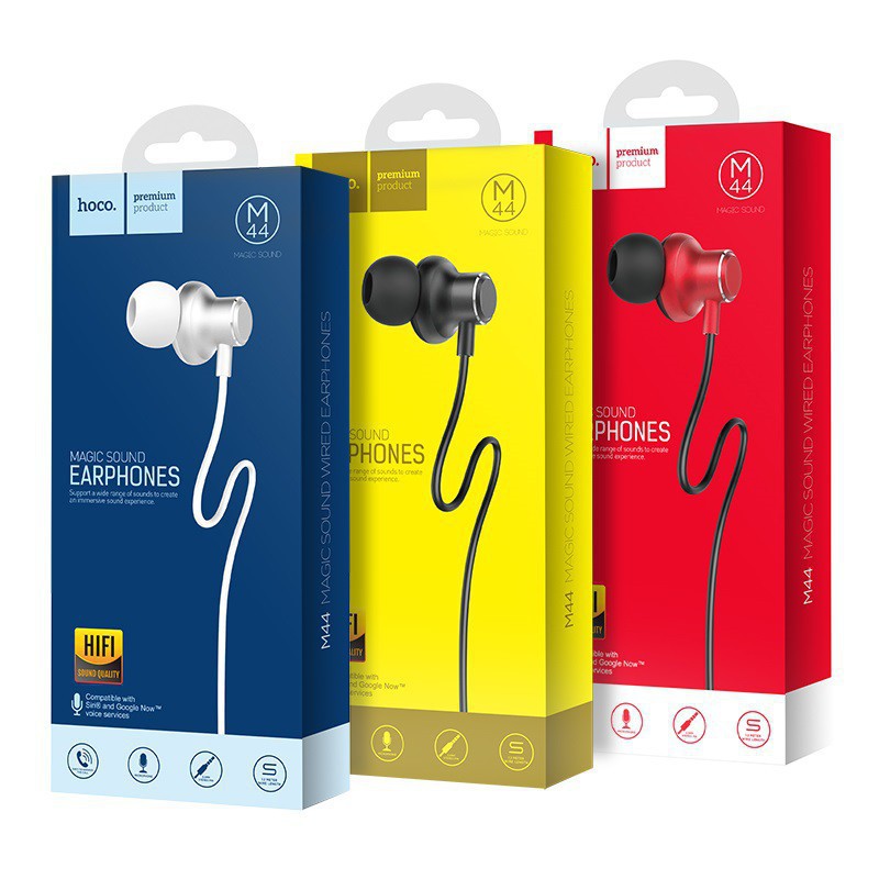 Tai nghe Nhét tai In-ear cao cấp Hoco M44 Magic Sound - Lọc Tạp âm - âm thanh Cực Hay - bass sống động