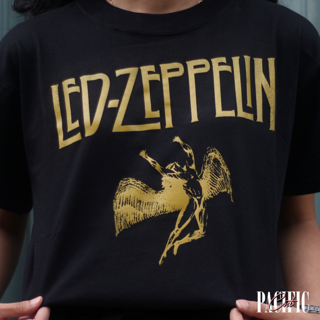 Áo Thun In Hình Logo Nhóm Nhạc Zeppelin Led Phong Cách Vintage