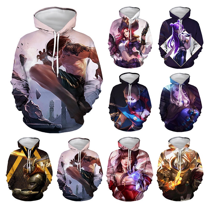 Áo hoodie In Hình Liên Minh Huyền Thoại 3D Thời Trang Cho Nam Nữ