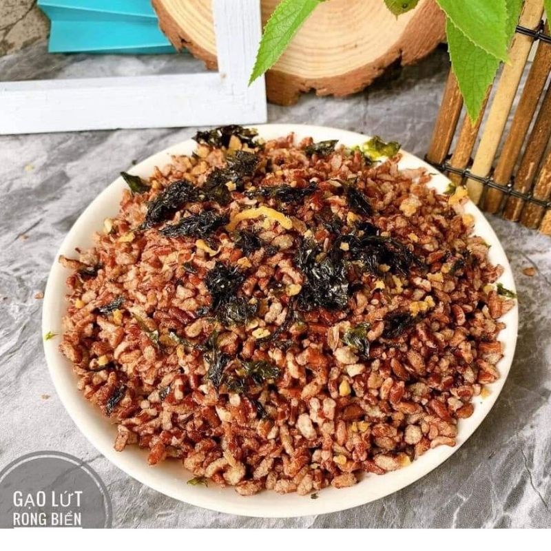 Gạo lứt sấy rong biển ăn liền giòn tan túi 500G