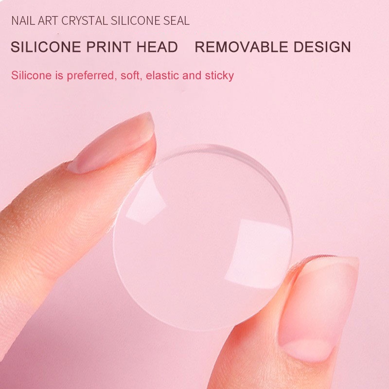 Dụng Cụ Đóng Dấu In Hình Móng Tay Bằng Silicon Trong Suốt Nhanh Chóng Dành Cho Người Mới Bắt Đầu