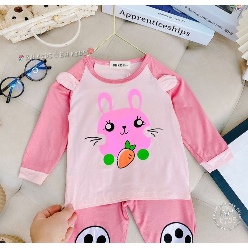 Bộ Thun Lạnh Dài Tay Thu Đông Tai Thú ngộ nghĩnh cho bé