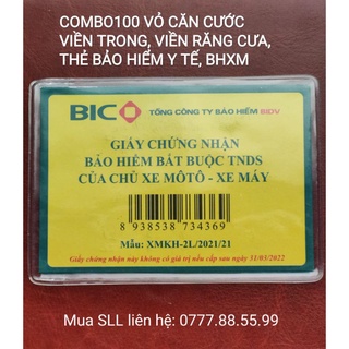 [Combo 100] Bao Vỏ Căn Cước ATM, thẻ bảo hiểm xe máy, BHYT, bằng lái xe, thẻ ATM nhựa PVC siêu trong siêu dẻo