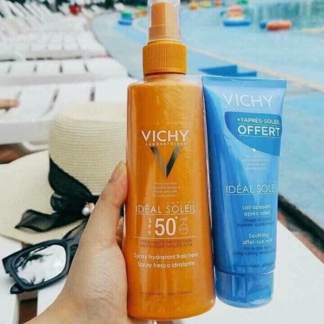 Xịt chống nắng body Vichy 200ml tặng kèm kem nhả nắng