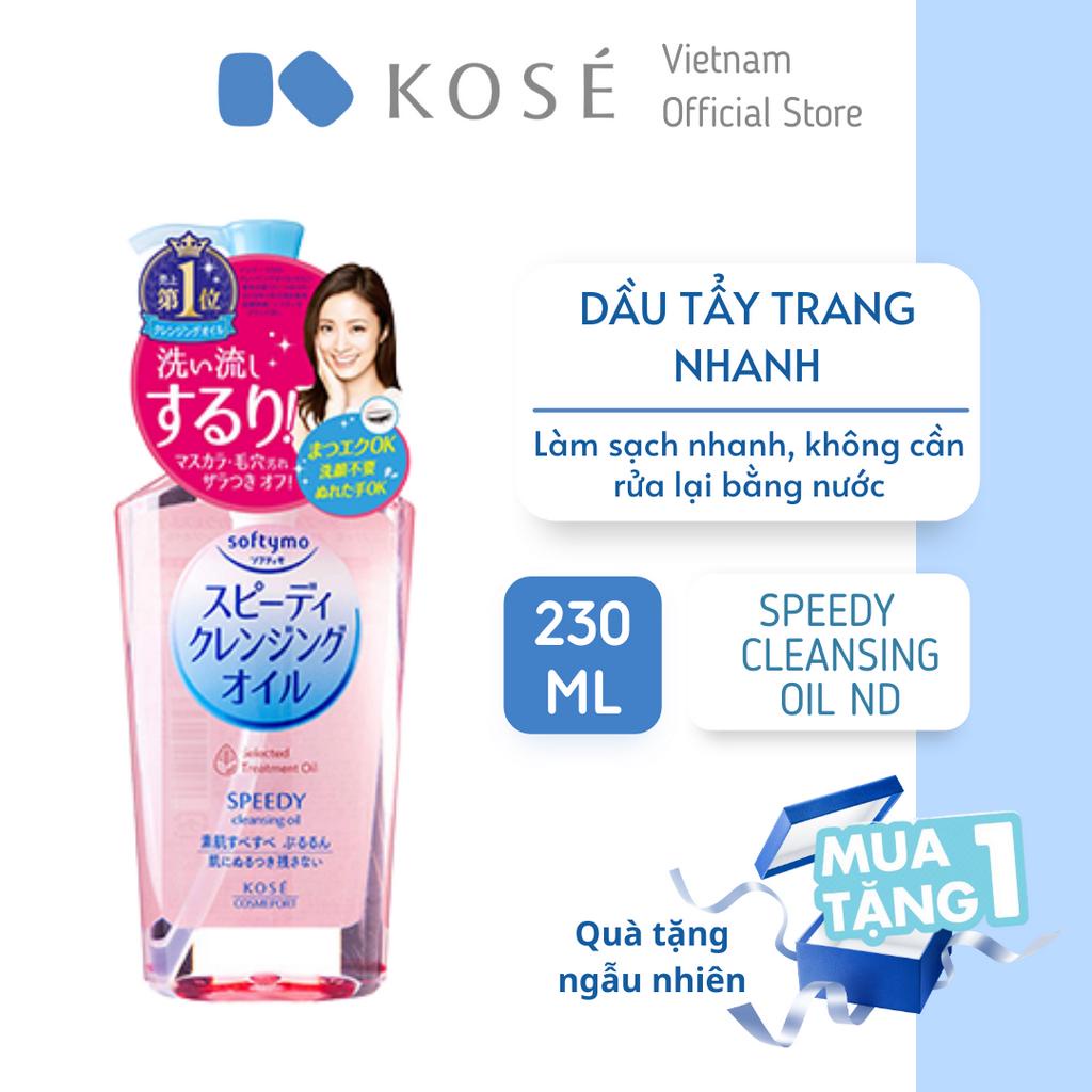 Dầu tẩy trang Softymo Speedy Cleansing Oil  Dầu tẩy trang nhanh dịu nhẹ màu hồng không cần rửa lại bằng nước chai 230ml
