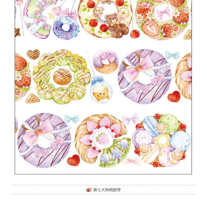 [chiết] washi tape bánh donut