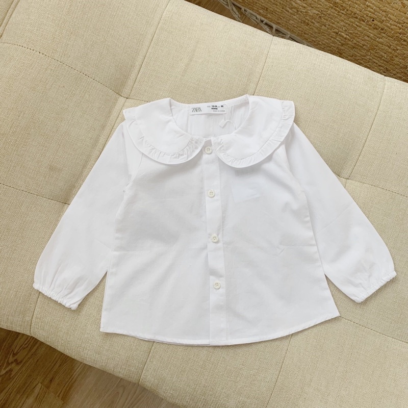 Áo sơ ni za.ra cổ bèo cho bé