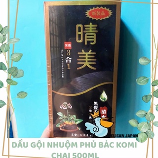Dầu gội nhuộm phủ bạc komi - chai 500ml