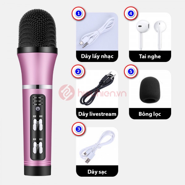 Micro Thu Âm C25 Bluetooth. Kết Nối 2 Dây, Dễ Sử Dụng, Kiểu Dáng Nhỏ Gọn, Âm Thanh Sống Động. Bảo Hành 12 Tháng