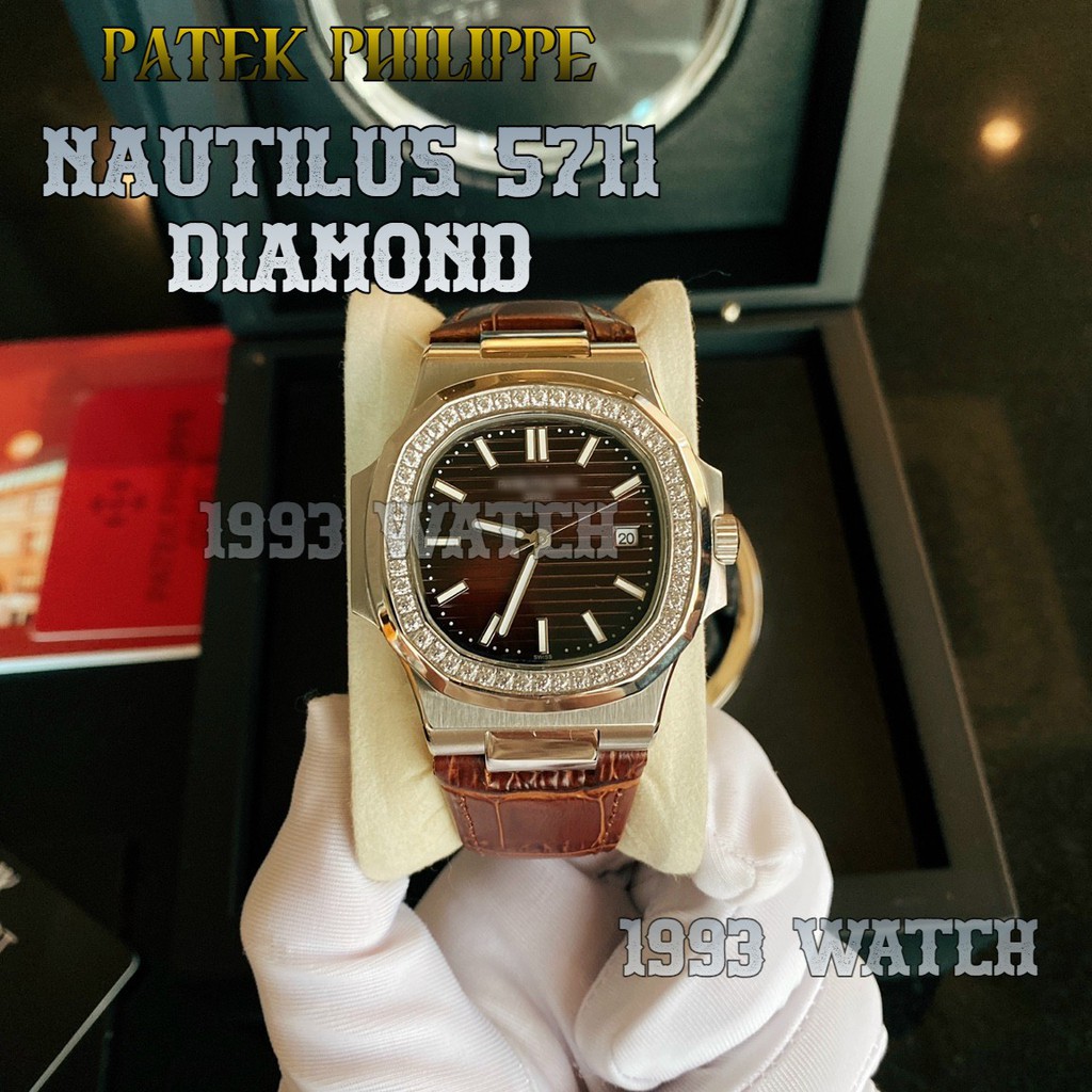 Đồng Hồ Nam Nautilus Diamond 5711G , Máy Automatic - Cơ , Dây Thép/ Dây Da , Size 42mm