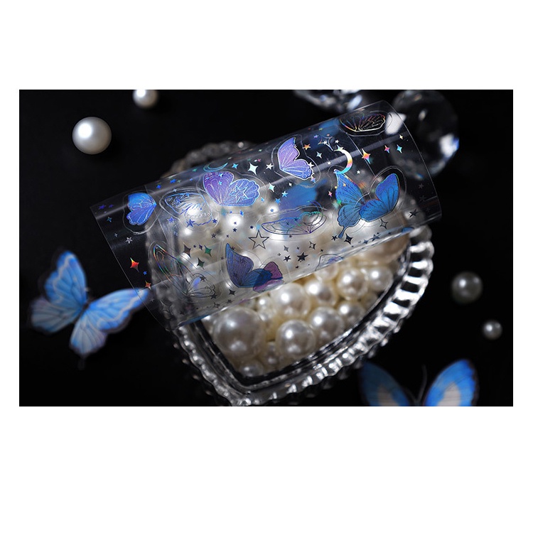 1 Sticker dán trang trí sổ tay hình bầu trời sao