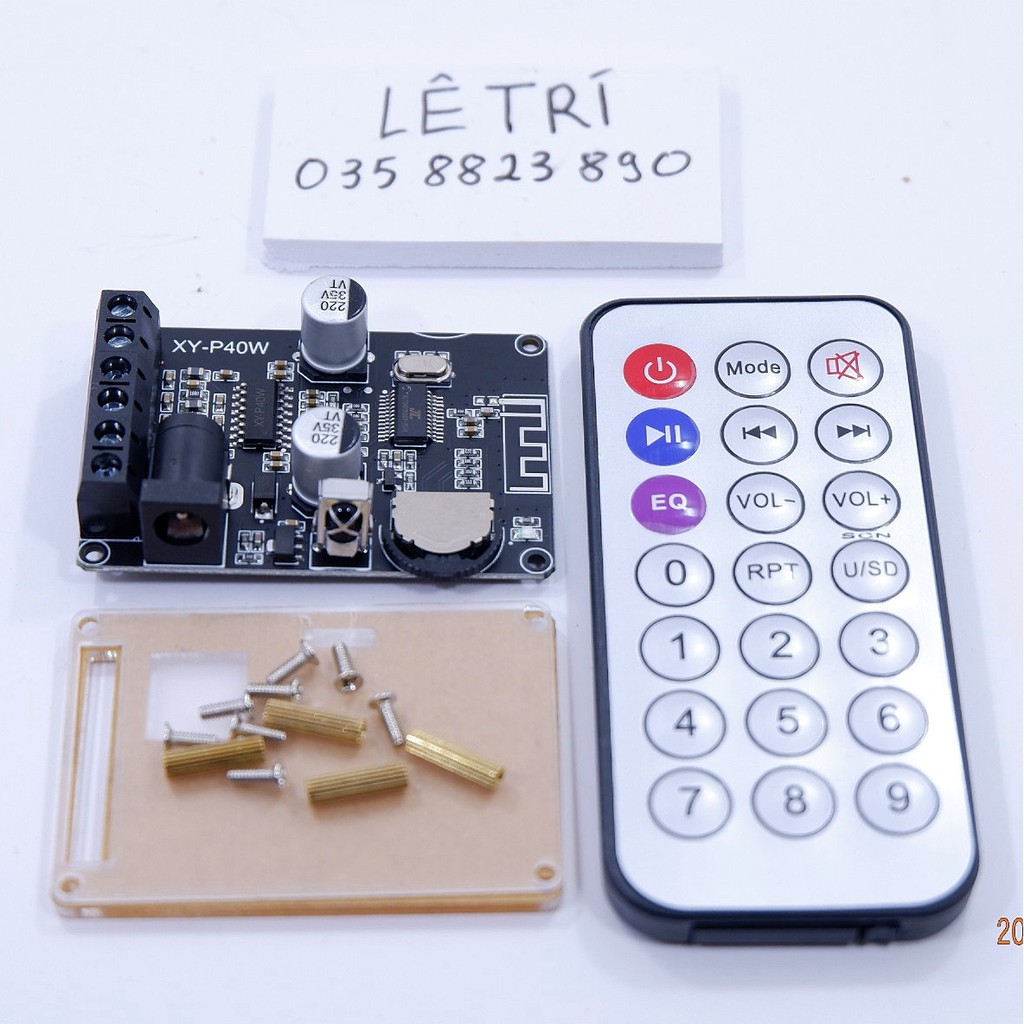 Mạch khuếch đại âm thanh Bluetooth 5.0 XY-P40W 2x40W - Kèm Remote