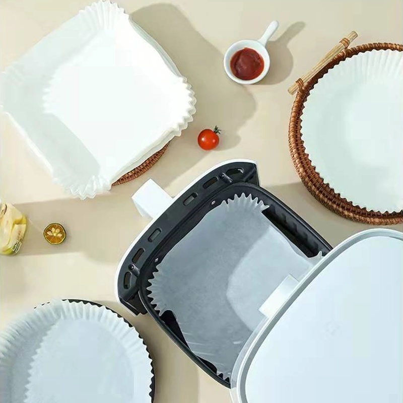 Set 50/100 Giấy Lót Nồi Nướng BBQ Hình Vuông Dùng Một Lần