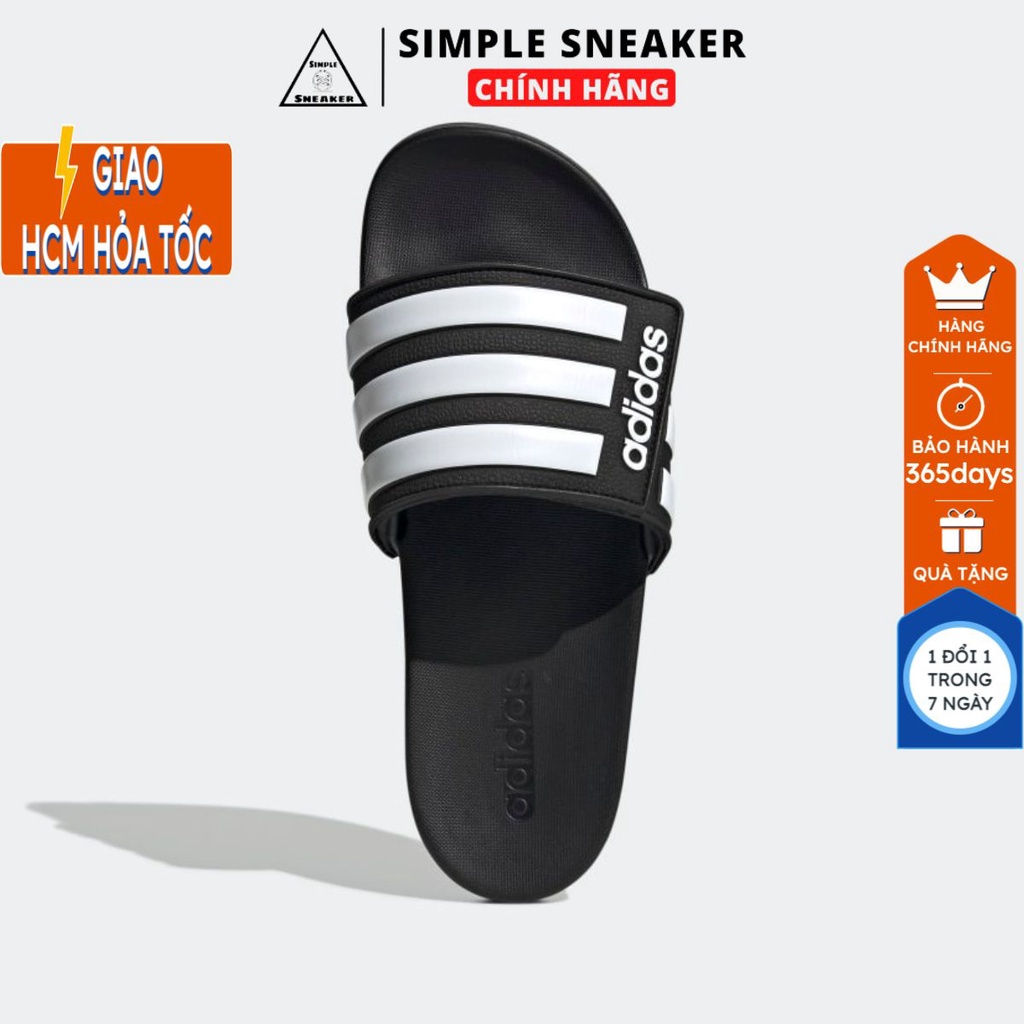 Dép Adidas CF Nam FREESHIP Adidas Adilette Comfort Adjustable Slides Chính Hãng- Dép Quai Ngang Adidas Auth - EG1344
