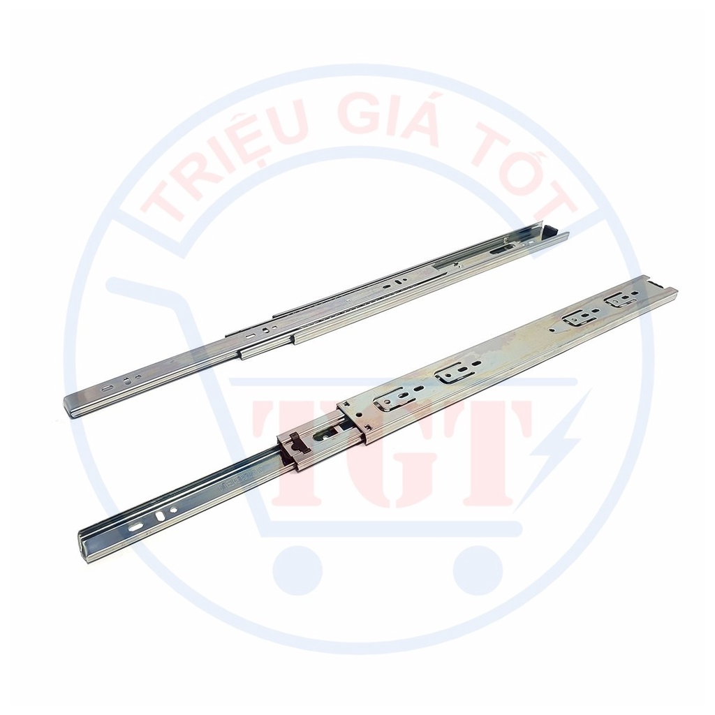 Ray Bi 3 Tầng Lắp Ngăn Kéo Tủ Bếp, Tủ Quần Áo, Bàn Làm Việc  25cm, 30cm, 35cm, 40cm, 45cm, 50cm ( 1 cặp )