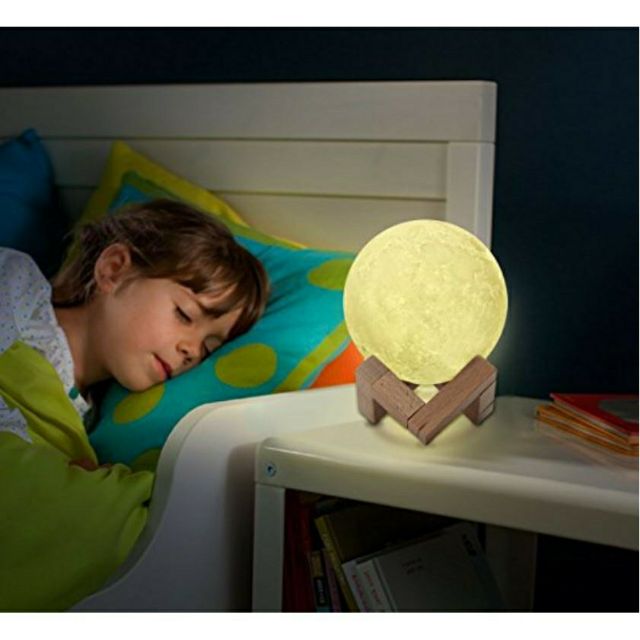 ĐÈN NGỦ MẶT TRĂNG 3D CẢM ỨNG ĐỔI MÀU SẠC