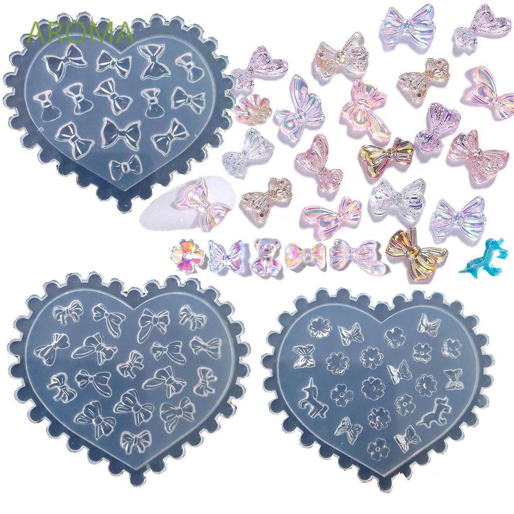 [Hàng mới về] Khuôn silicon dùng làm phụ kiện trang trí móng tay 3D DIY nhiều kiểu dáng tùy chọn