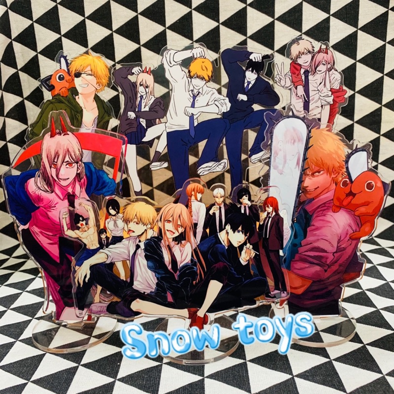 Mô Hình Tượng Standee Acrylic Mica 2 mặt - Chainsaw Man - Denji Pochita Power Aki Hayakawa Makima Reze Angel Himeno