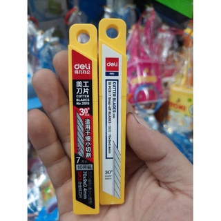 Lưỡi dao dọc giấy DELI 30 độ hộp 10 chiếc 2015