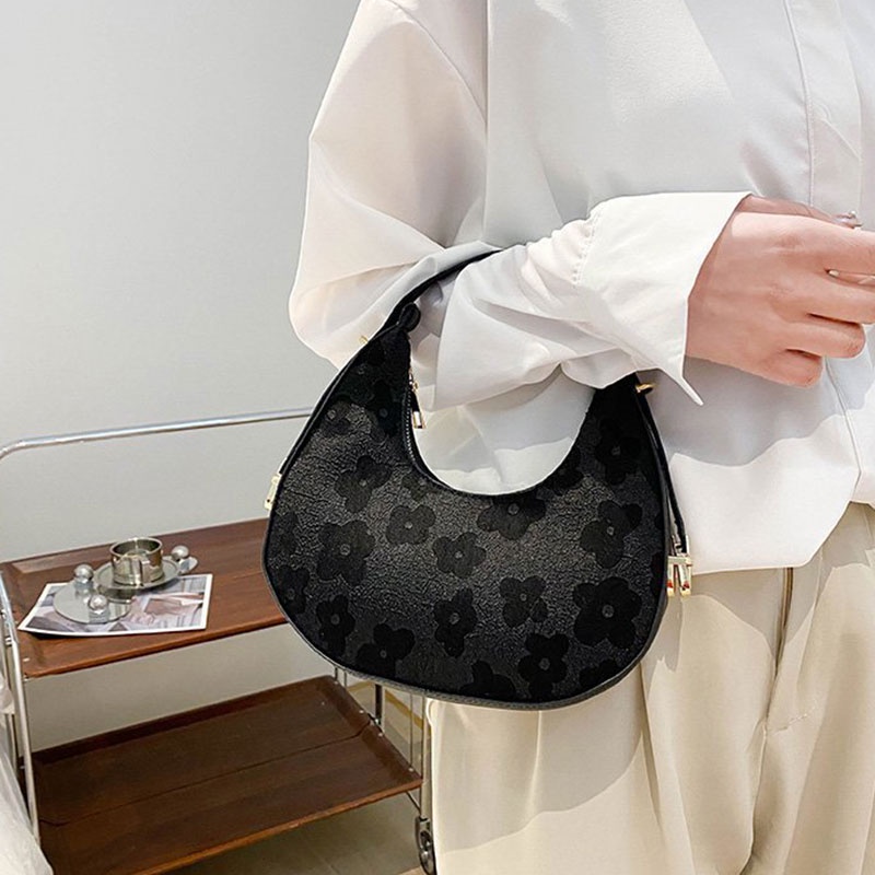 Túi đeo vai Yadou gắn hoa thời trang cho nữ chất lượng cao