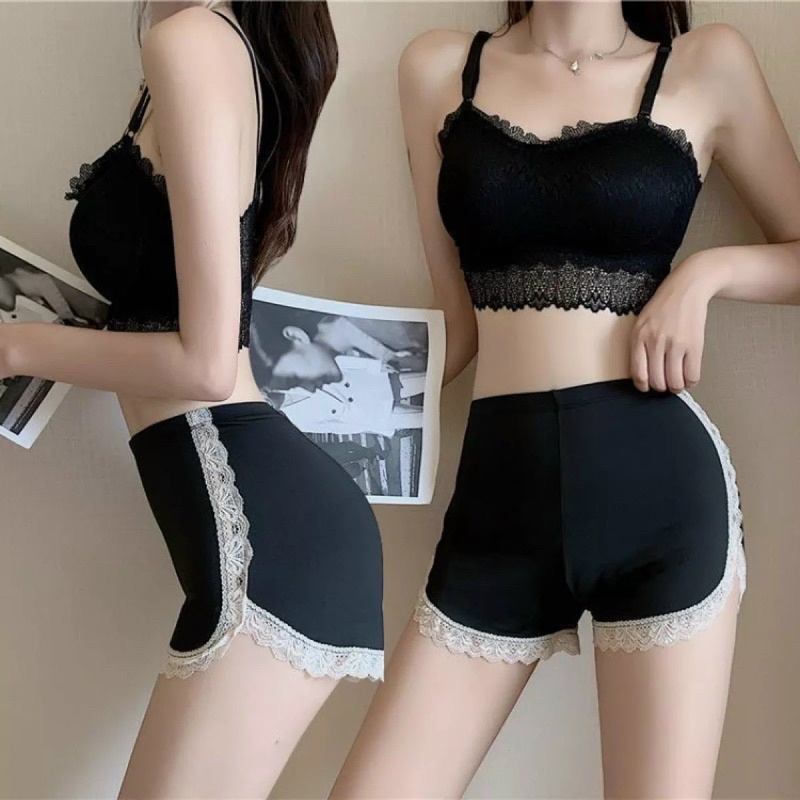 Quần đùi mặc trong váy su viền ren siêu xinh