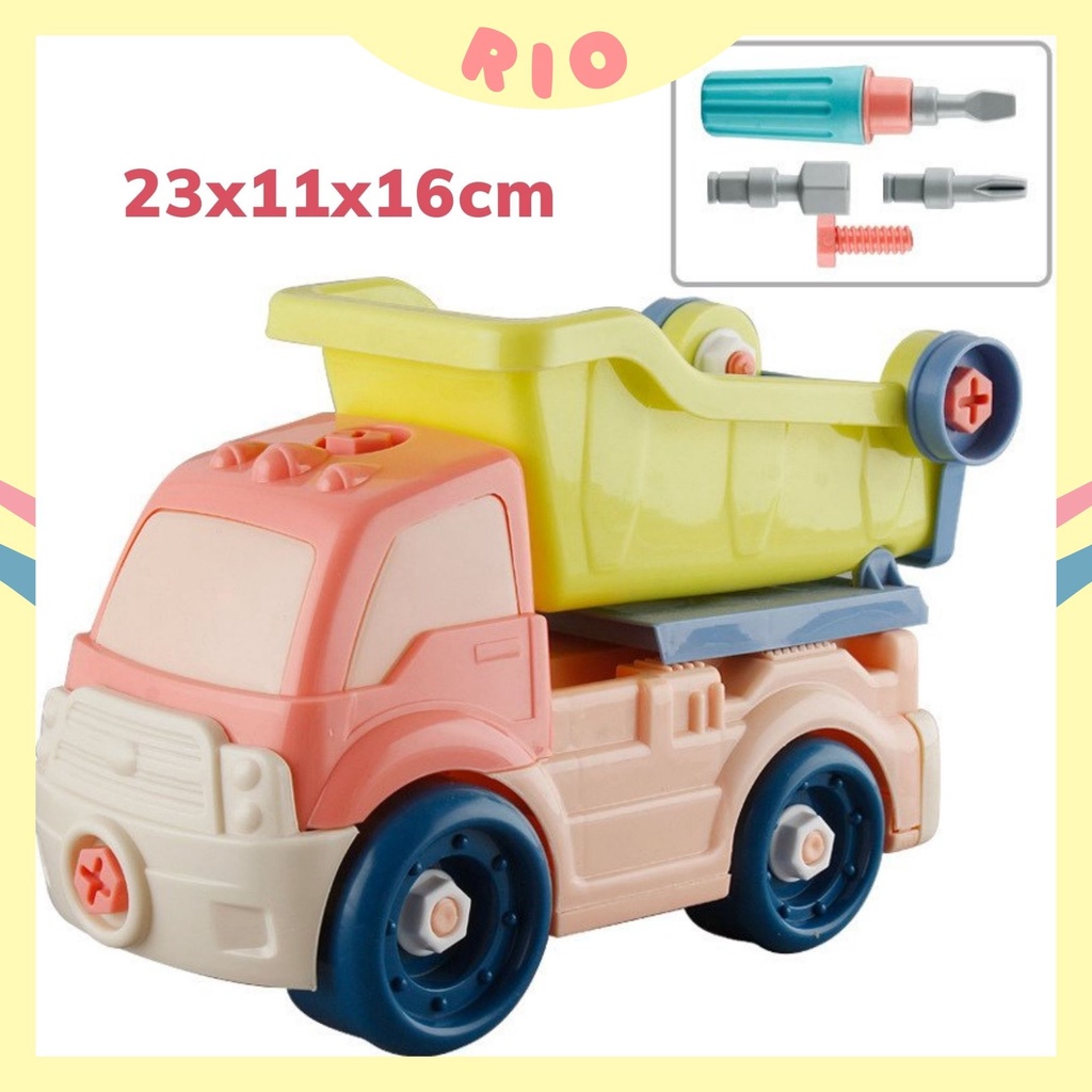 TRỌN BỘ XE MÔ HÌNH CÔNG TRÌNH LẮP RÁP CHO BÉ KÍCH THƯỚC LỚN HÃNG DIY