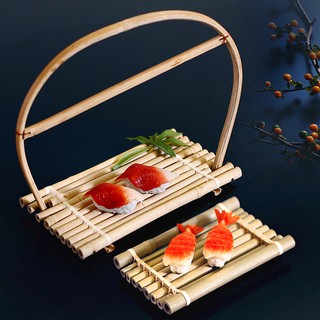 Khay tre hình chữ nhật để sushi