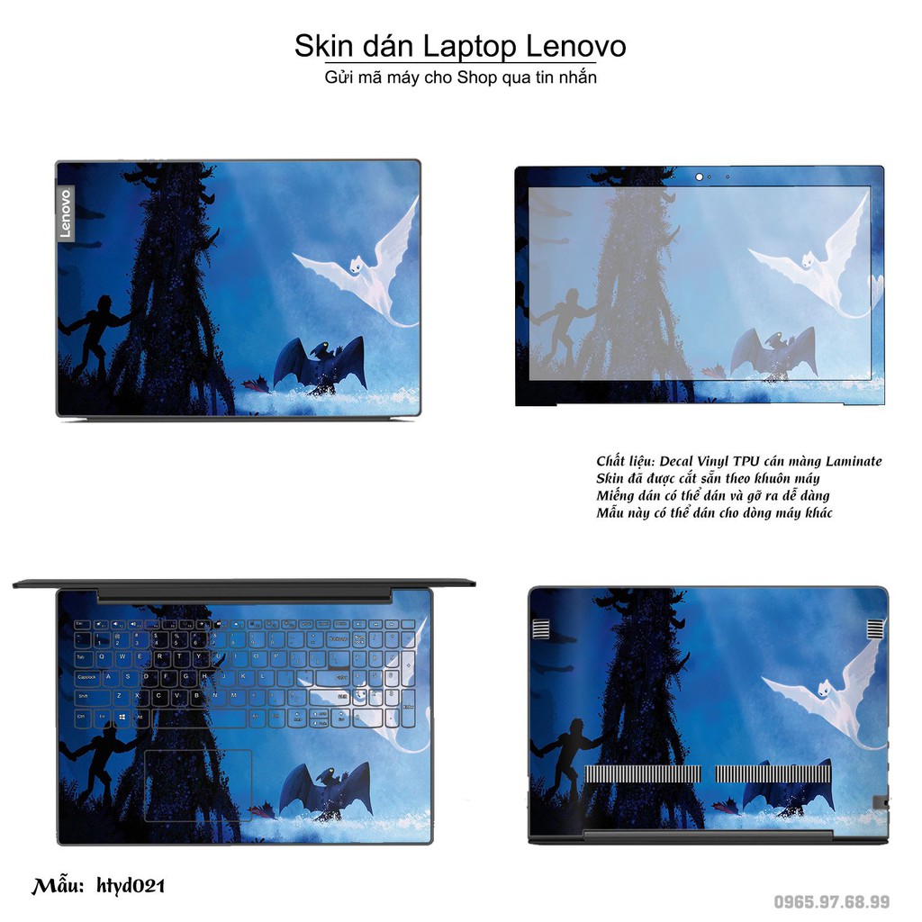 Skin dán Laptop Lenovo in hình bí kíp luyện rồng (inbox mã máy cho Shop)