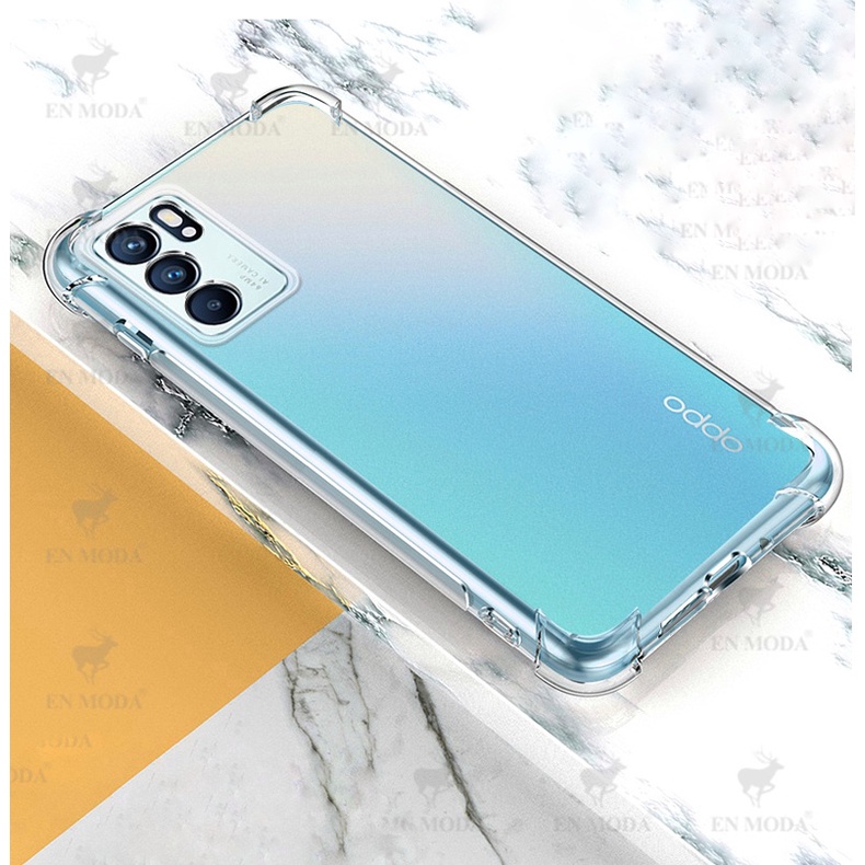 Ốp lưng Oppo Reno 6z 5G dẻo trong suốt lồi 4 góc bảo vệ camera chống sốc chống va đập mạnh siêu bền