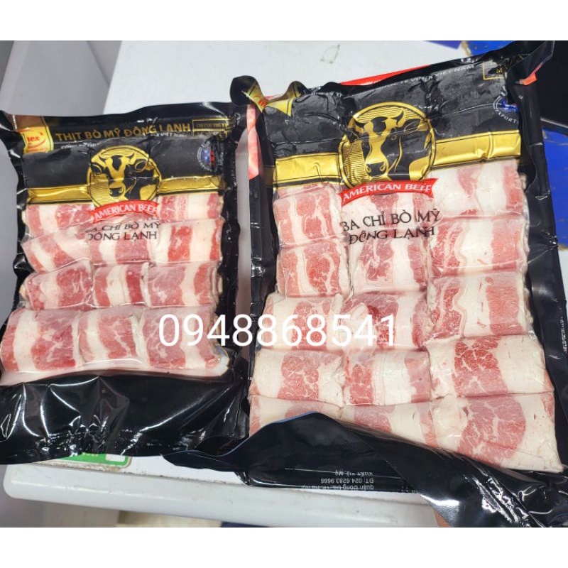 Ba Chỉ Bò Mỹ Excel Khay cuộn 500g