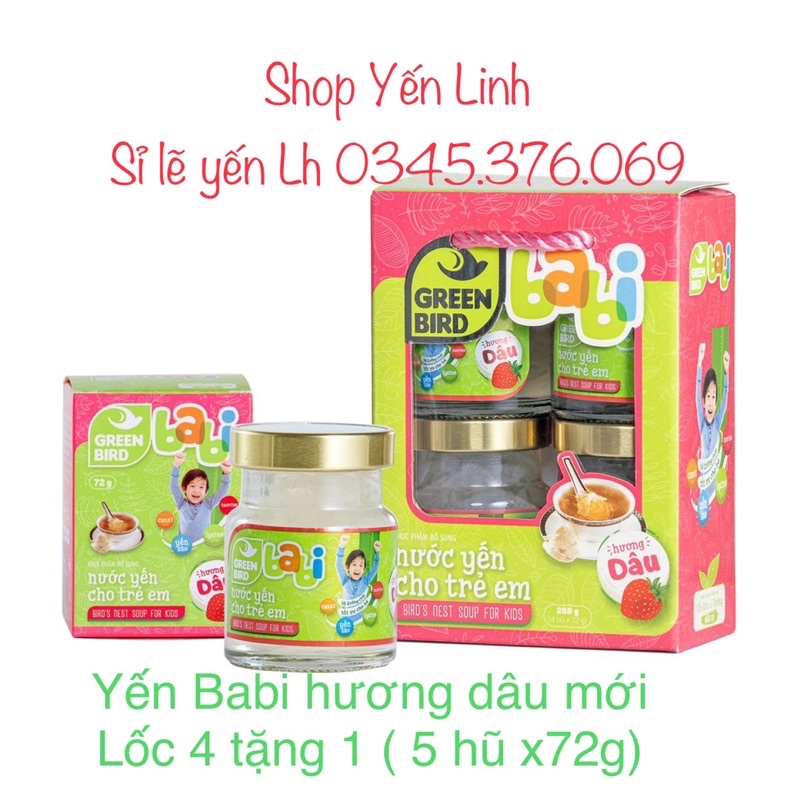 Yến Babi hương Dâu lốc 4 tặng 1 🍓🍓🍓