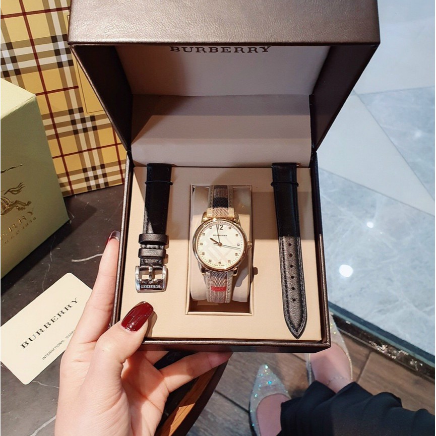 Đồng hồ BURBERRY nữ dây da viền thép k gỉ mẫu mới nhất MTP-STORE | BigBuy360 - bigbuy360.vn