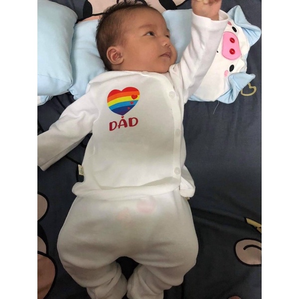 Bộ quần áo sơ sinh cotton kèm nón bao tay bao chân