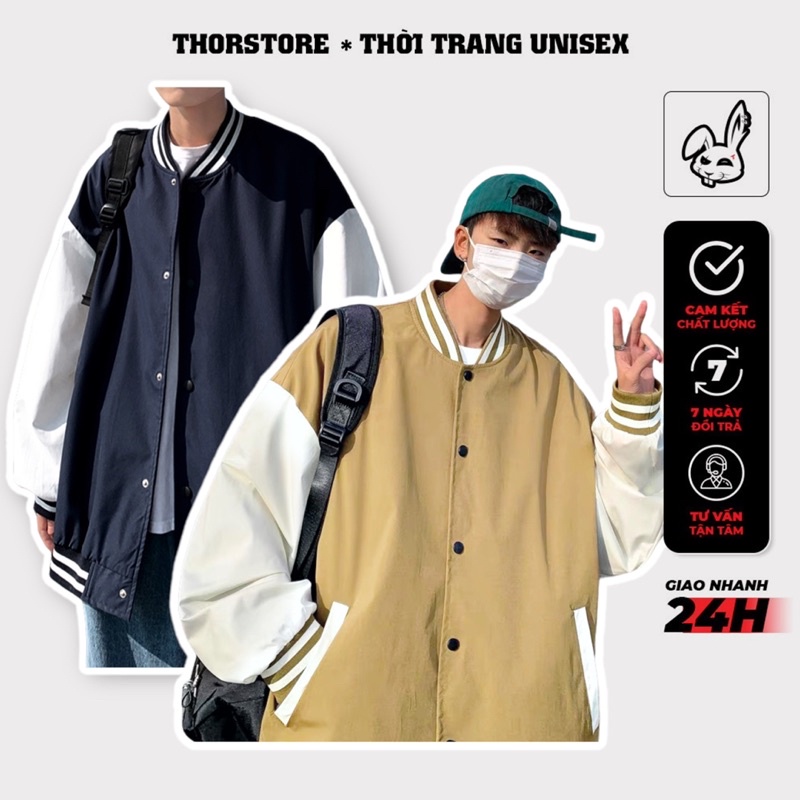 Áo khoác dù unisex,thiết kế form rộng 2 màu mã Tata