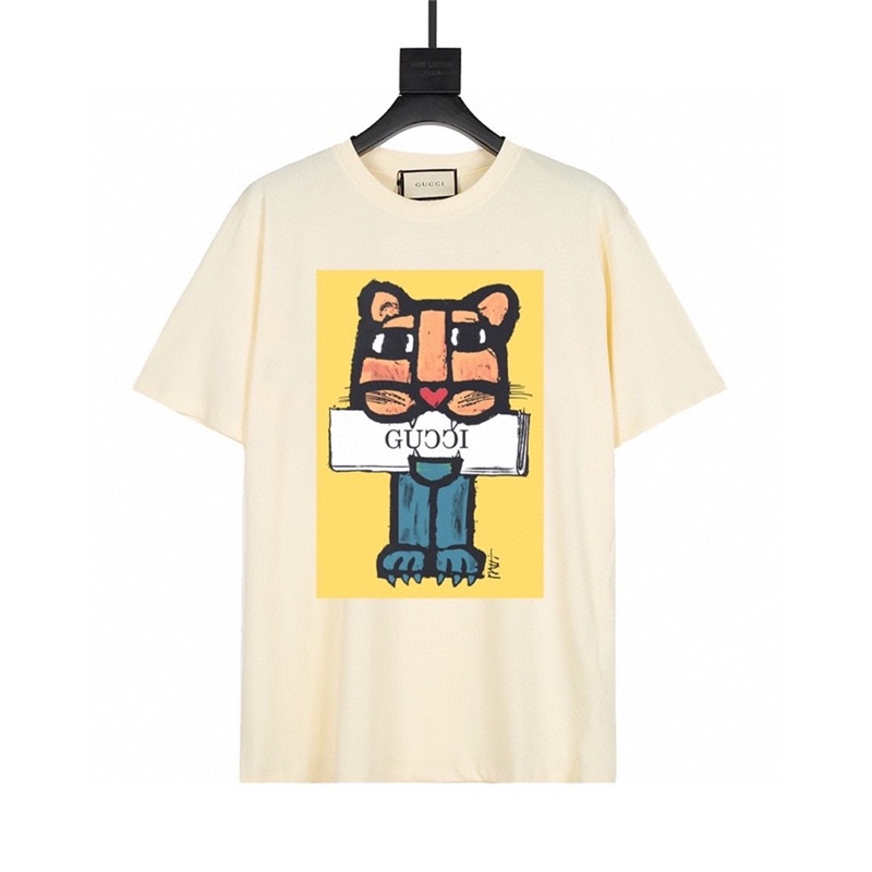 Áo Thun Tay Ngắn In Logo Hoạt Hình Hổ Phía Trước Đa Năng Thoải Mái Thời Trang Mùa Hè