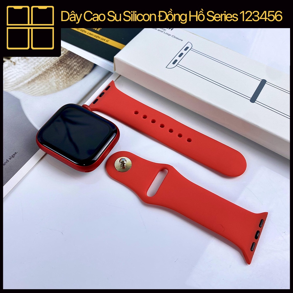 Dây đồng hồ cao su silicone dây đeo đồng hồ series 1/2/3/4/5/6/7 Size 38/40/41/42/44/45mm 88Mobile