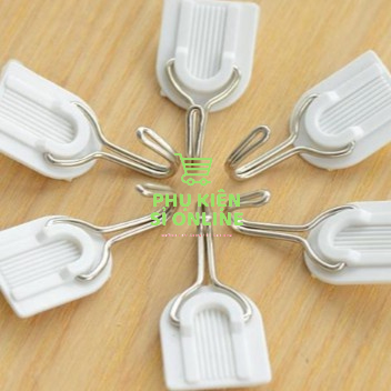 Vỉ 6 Móc Dán Tường/Móc treo tường/Móc dính tường treo vật dụng đa năng Dùng Trong Gia Đình siêu dính chịu lực 2kg