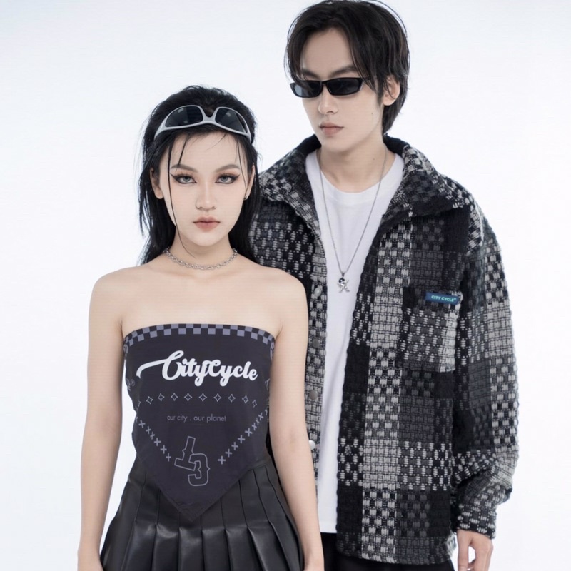 Áo khoác bomber jacket dạ Dark Grey - Áo khoác varsity unisex form rộng Local Brand