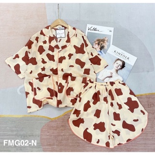 Pijama cánh tay dơi lụa mango