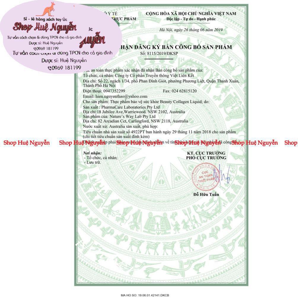 Collagen nước Beauty Collagen Nature's Way,ĐẸP DA lọ 500ml CHEMIST ÚC | Thế Giới Skin Care