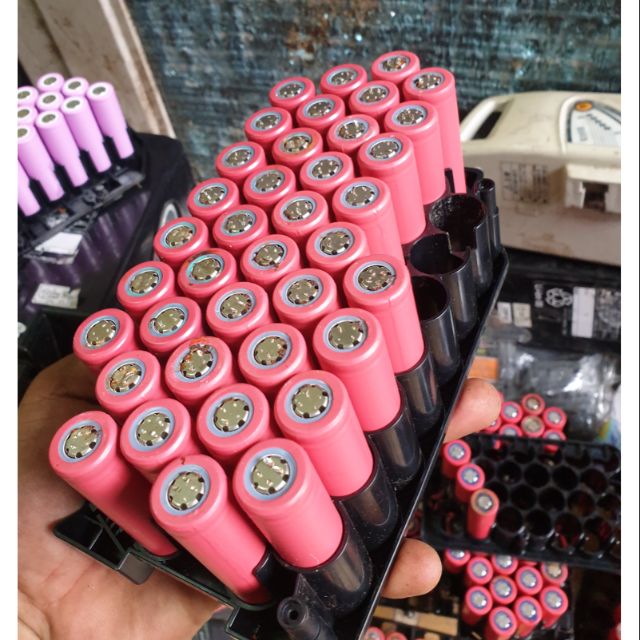 Pin sanyo 18650 đầu xám