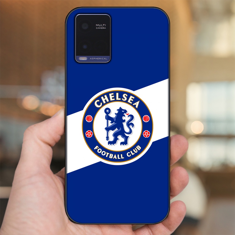 Ốp lưng Vivo Y21 viền đen in hình Chelsea FC