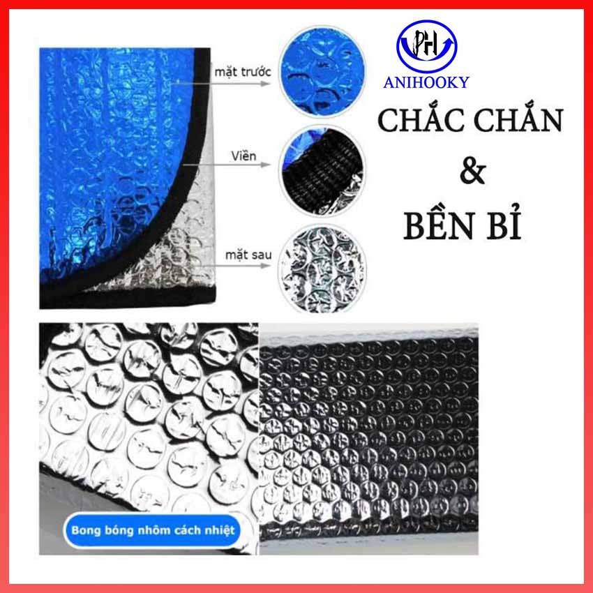 Bộ 04 tấm che nắng cửa sổ ô tô, tấm che nắng cửa ô tô, phản quang - cách nhiệt- tiện lợi - màu xanh dương