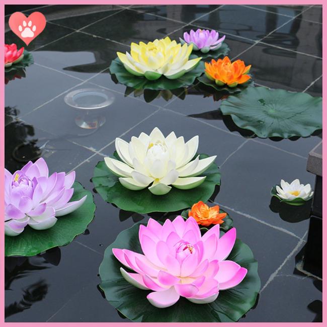 Mô hình hoa sen giả trang trí hồ 18cm