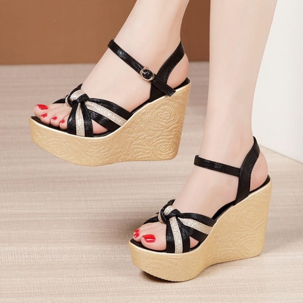 SANDAL XUỒNG QUAI CHÉO SỌC 10P SIÊU ÊM LOẠI CAO CẤP