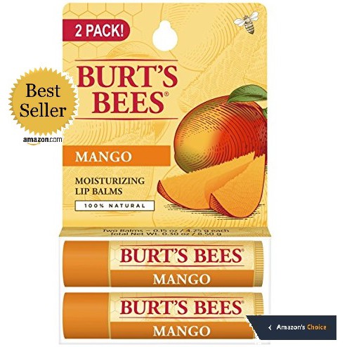 Son dưỡng môi sáp ong 100% hữu cơ thiên nhiên Burt's Bees Moisturizing Lip Balm organic an toàn cho bà bầu và trẻ em